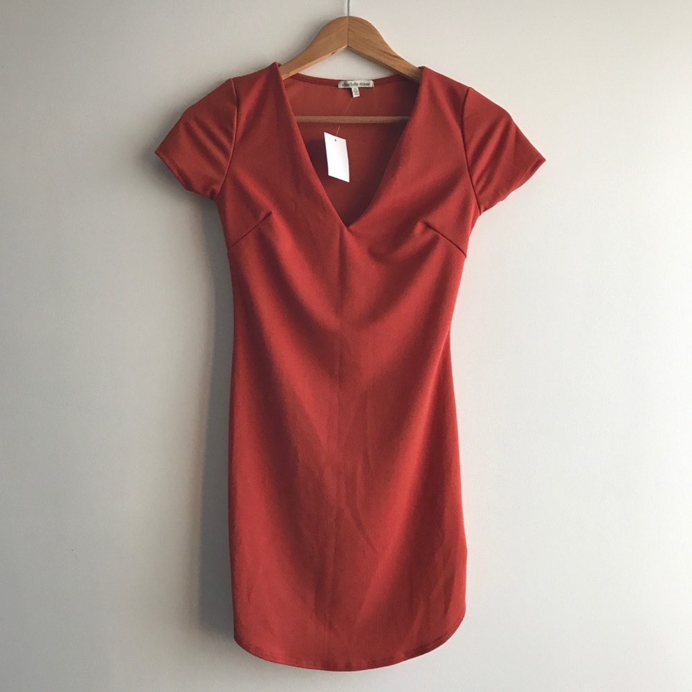 Rust colored dress size XS